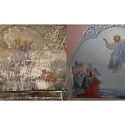 Общий вид композиции «Вознесение Господне» до и  после проведенных реставрационных мероприятий