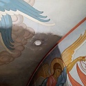 Размывка росписей стен от копоти Никольского храма, с Никольское, Одинцовский район