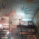 Размывка росписей стен от копоти Никольского храма, с Никольское, Одинцовский район